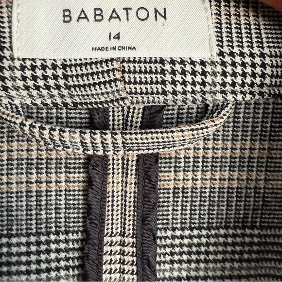 Babaton Gray Plaid Blazer size 14 - Picture 7 of 15